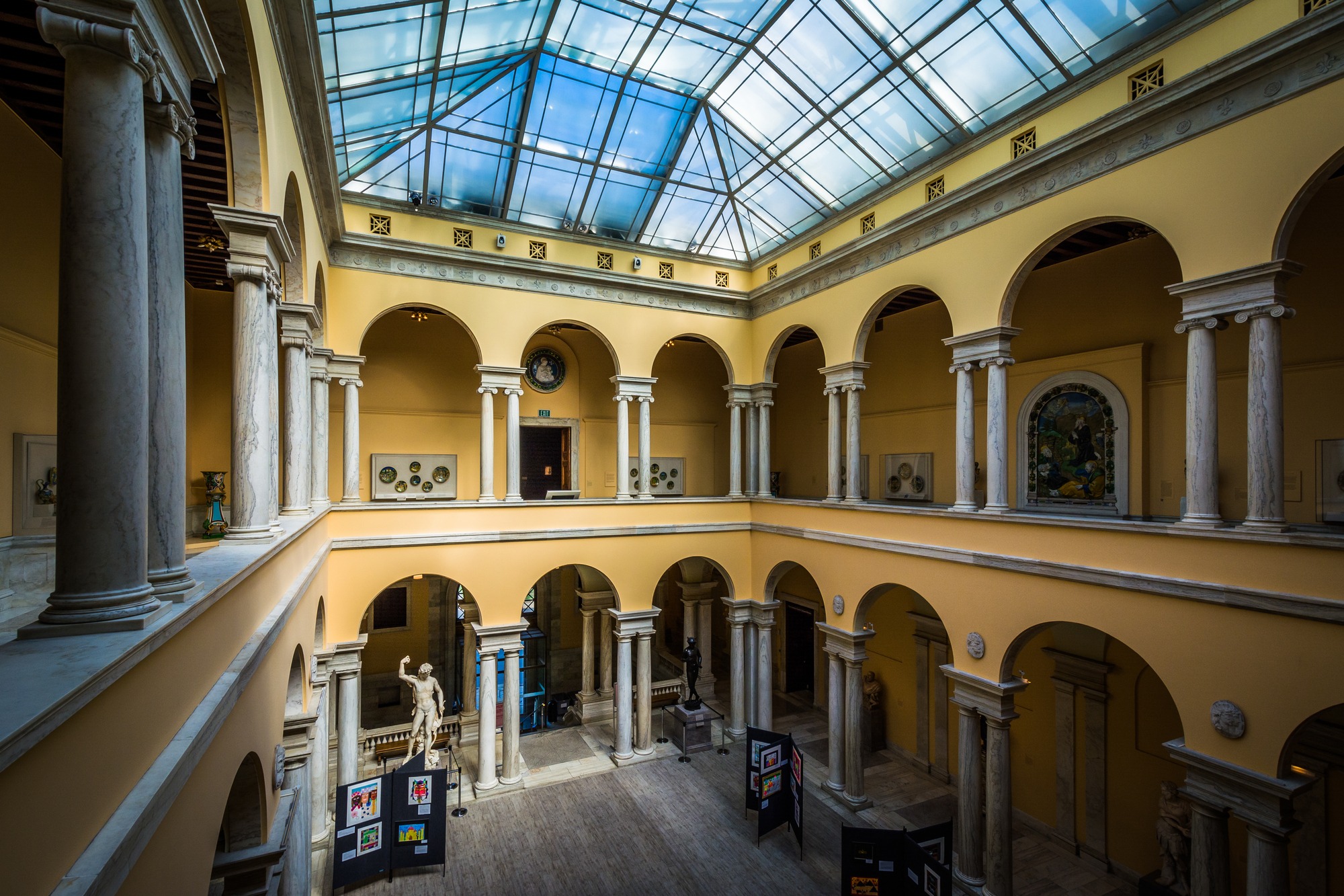 Interior of the Walter's Art Museum in Mount Vernon