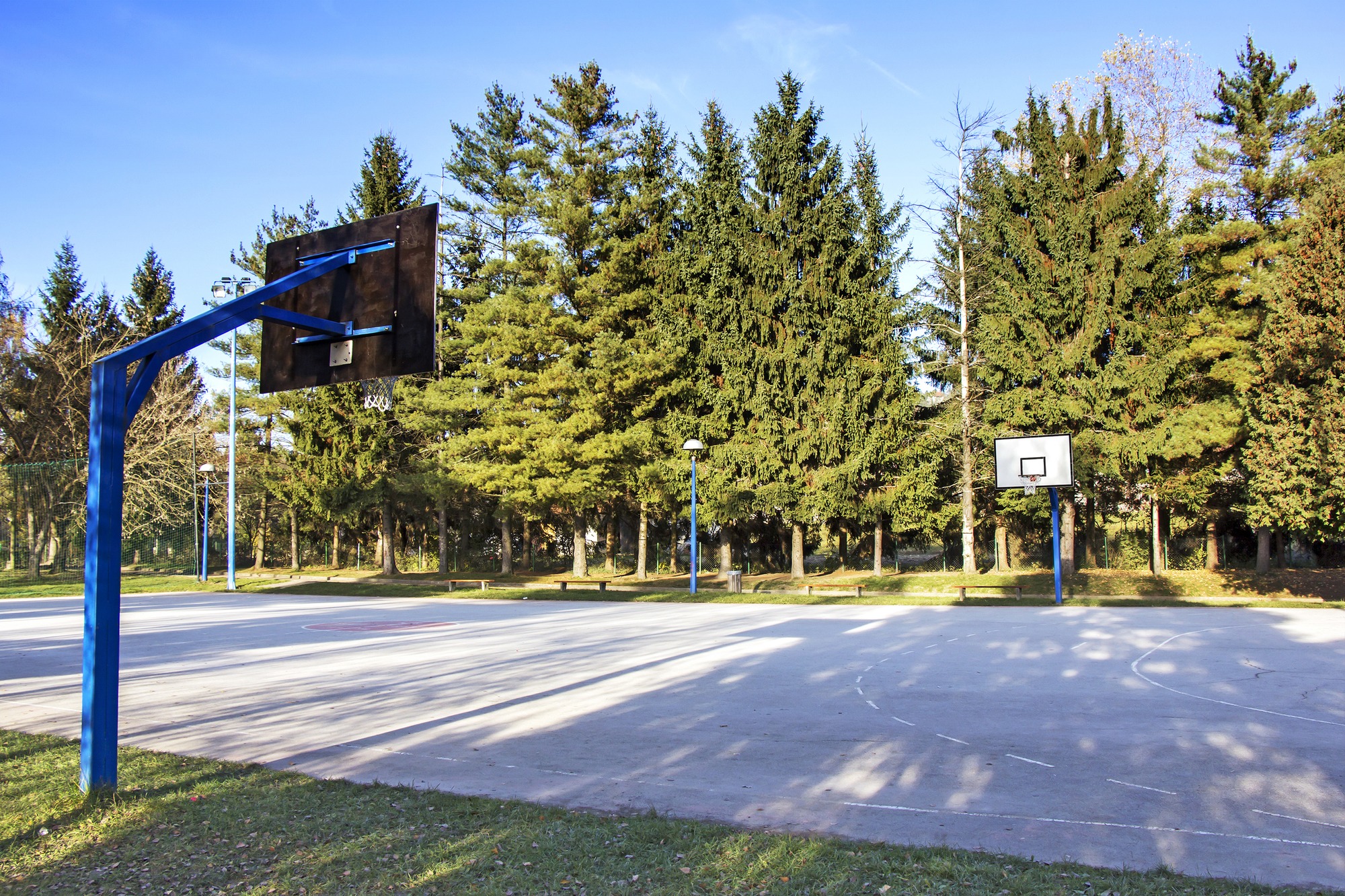 Outdoor basketball court